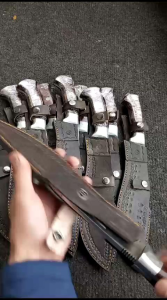 pisau kukri baja per dural fulltang asli sonokeling pin mozaik