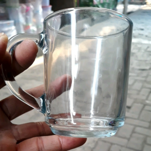 Gelas Kaca Gagang Kecil / Gelas Kopi / Susu / Kopi BBC 225 polos / 1ds (6ps)