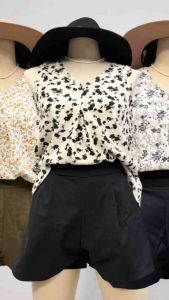 RJP Erica Top and Pocket Shorts Coords Terno Set - Floral Coordinates for Woman - OOTD Coordinates Set