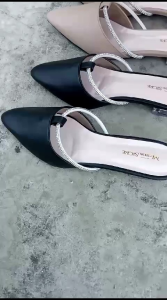 SEPATU SANDAL SELOP HAK KACA TINGGI 3CM BIG SIZE JUMBO 37-45