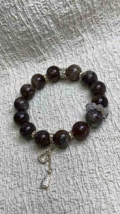 Phantom Quartz Bead Bracelet 13MM - Natural Crystals - Enhance Focus - Attract Good Luck -