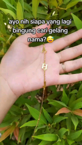 Gelang Nama Titanium Anti Karat Anak Dewasa & Gelang Titanium Emas