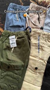 CELANA PENDEK ANAK Cargo Pendek Kids-Junior Fashion Twill American Drill Non Stretch 7 Warna Size S-3XL