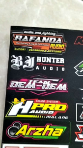 STIKER MINIATUR SOUNDSYSTEM BAHAN CROMO (TIDAK ANTI AIR)