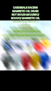 CARDINALS RACING MAGNETIC OIL DRAIN NUT NVX/N-MAX/EGO/NOUVO/ MAGNETIC OIL DRAIN PLUG M12X1.5 HONDA