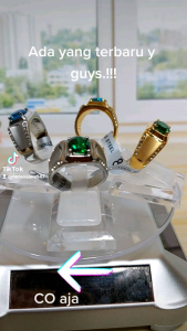 Cincin topaz pria titanium super di jamin tidak luntur