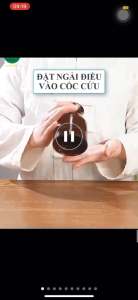 Cốc giác hơi ngải cứu cốc xông ngải cứu bằng sứ giữ ấm cơ thể.Hộp ngải đoạn 108 viên