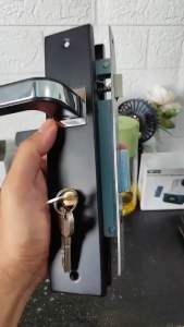 Kunci Pintu Rumah AIGO APM-03 Ukuran Tanggung 20cm Hitam Doff