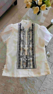 MODERN FILIPINIANA TOP BARONG FOR WOMEN TULIP SLEEVE