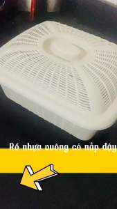 Rổ vuông có nắp đậy đựng đồ đựng rau củtrái cây an toàn  rổ nhựa vuông  rổ nhựa Việt Nhật 3270