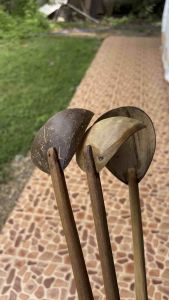 ทัพพี ทำจากกะลามะพร้าว ใช้ทนความร้อนสูง วัสดุจากธรรมชาติ ใช้งานได้ยาวนาน