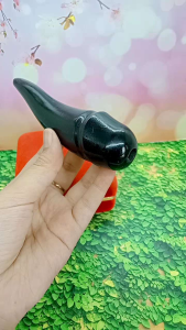 Once pipa cangklong kayu kelor hitam model unik dan antik F81