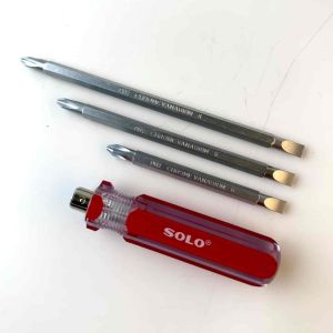 SOLO 4นิ้ว แท้ ไขควงสลับ 6in1 รุ่น ALUWARE AW213