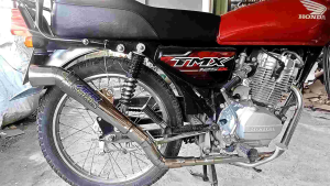 TMX 125 /155 APR OPEN PIPE 51 MM BIG ELBO HIGH MOUNT TRI-CUT WITH FREE SILENCER