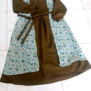 Gamis Anak Syakila Warna Olive Usia 2-7 Tahun