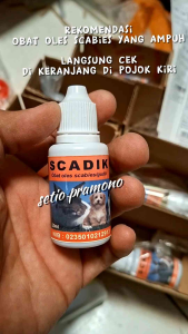 scadik spray paket 2 pc obat scabies gudik kutu jamur untuk kelinci kucing anjing paling ampuh