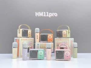 พร้อมส่ง🇹🇭ลำโพงบลูทูธไร้สาย คาราโอเกะ HM11pro พร้อมไมค์ลอย1อัน รูปทรงน่ารักกะทัดรัด