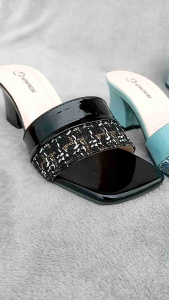 Sandal Heels Wanita Terbaru Hak Tinggi 5cm Sol Karet