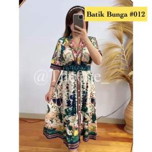 Elegant French Dress Short Sleeve With Floral Printed