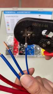 [TUOSEN] Kìm bấm cos vuông HSC8 6-4A tự điều chỉnh kèm 1200 đầu cos đủ loại cos ống tròn cos pin