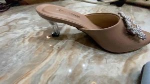 RMG37 sendal wanita terbaru viral heels hak kaca pesta nikah terbaru kondangan serahan populer