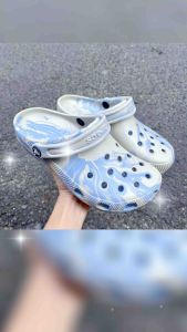 [Hàng nguyên A còn size 35-36] Dép crocs nam nữ màu xanh loang siêu đẹp hàng chuẩn form đi siêu êm chân
