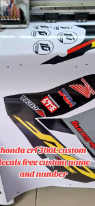Honda CRF 300L decals stickers laminated