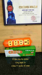 Ổ cắm siêu chịu tải lõi sứ chống cháy NEESATA - VINA công suất lớn 6000W 4 ổ cắm đèn báo