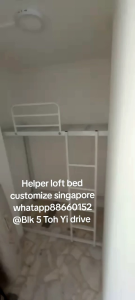 Loft bed customize singapore/helper loft bed customize /bomb shelter /store room/smaller room bed frame customize