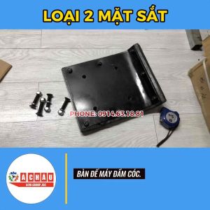 Bàn Đế Chân Đế Máy Đầm Cóc Mikasa Mt50 MT55 Loại 2 Mặt Sắt Có thêm setup ốc lục giác côn bắt chân đế