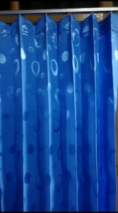 Gorden 1 Set Lengkap Motif Polkadot Plisket Siap Pasang