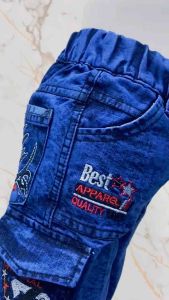 Celana jeans pendek anak-anak model kantong samping Celana kargo Anak cowok untuk umur 2 -11 tahun