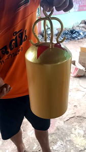 ระฆังเหล็ก 6.5 นิ้ว พร้อมไม้ตี ขนาดเส้นผ่าศูนย์