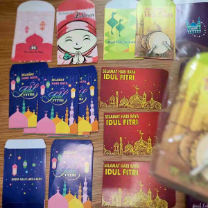 NEW VIORANO - Grosir 100pcs Amplop Lebaran Idul Fitri Ampau Lebaran Amplop THR Amlop Lebaran Hari Raya Ukuran Sedang M Uang di Lipat