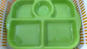 piring makan melamine sekat 5 kotak food grade