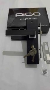 Kunci Pintu Tanggung Hitam BLACK SERIES AIGO PREMIUM & Handle Pintu Tanggung