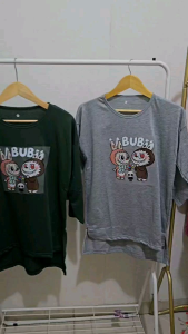 Atasan Oversize Wanita Lengan 7/8 Gambar Gambar Labubu Terbaru Bisa Buat Seragaman Ukuran L XL XXL Gambar Print DTF