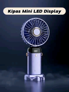 Kipas Mini Portable USB Kipas Lipat Leher 5 Speed Wind