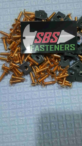 1 Pak Baut Klip Vario Beat 4x16 Gold /Baut Klip Honda all Matic Gold 4x16