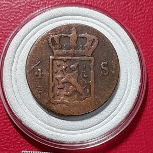 Koin Ned Indie 1825: Koleksi Kuno Jadul 1/4 Stuiver