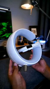 LAMPU HIAS MEJA TIDUR AI BIG G 15W FAST WIRELESS CHARGER WITH BLUETOOTH SPEAKER AND SMART APPS FOR CONTROLLER