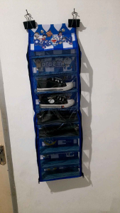 Rak Sepatu Gantung Karakter HSO 8 Full Resleting Anti Debu