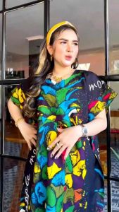 Daster Lowo Jumbo LD 130 Busui Resleting Depan Motif Disney Karakter Daster Kelelawar Rayon Jumbo Busui Kekinian