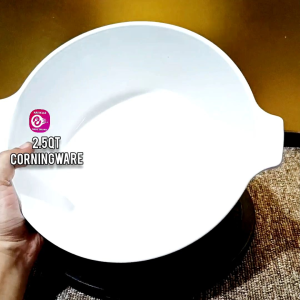 2.5QT CORNINGWARE USA PLAIN WHITE CASSEROLE DISH (USED) • Japan Surplus