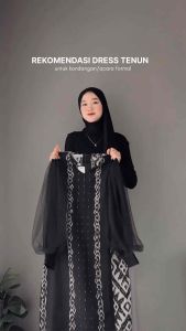 PADMA COUPLE TENUN BLACK - DRESS TENUN TERBARU