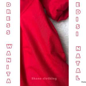 SHANE CLOTHING DRESS MIRABLE NATAL/IMLEK KOMBINASI WARNA LENGAN PANJANG 1218