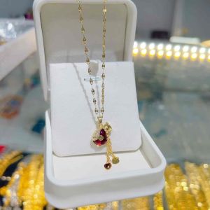 Dây chuyền titan không đen không gỉ túi tiền đỏ tài lộc Kami trang sức sỉ