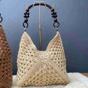 Tas Bahu Wanita Import Tas Wanita Bahan Kain Kombinasi Tali Tas Pantai 293282 9328