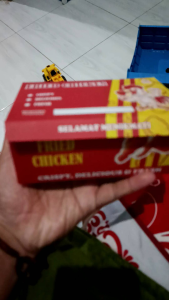 kardus box chicken per kg  isi 65 lapisan dalam foil anti minyak