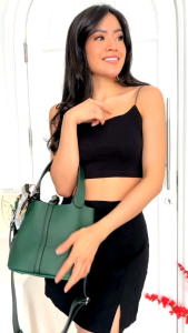 tas selempang wanita joana vellvet kulit jeruk free syal dan box(tas fashion kekinian)